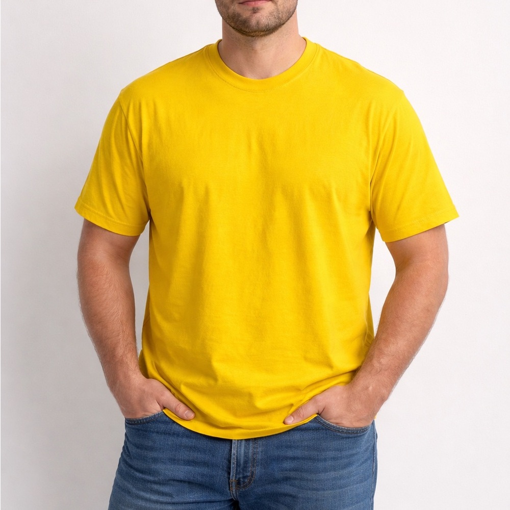 True Classic Mens Yellow T shirt Size L